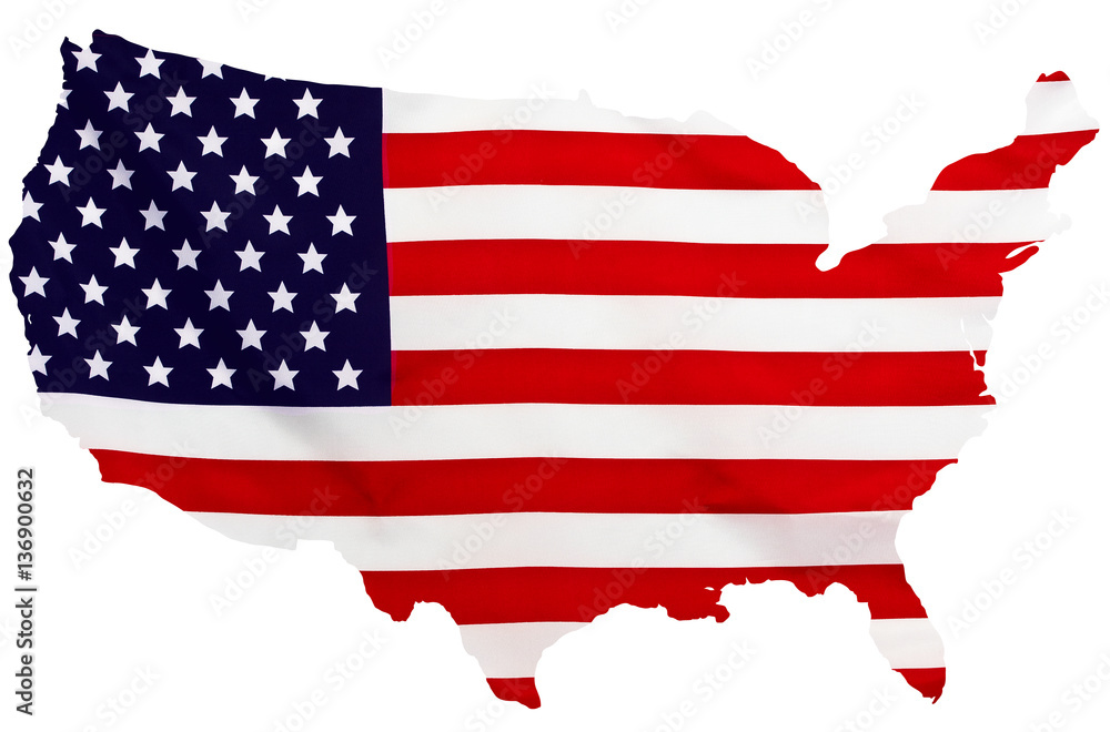 USA Flag in the form of maps of the United States USA Flag in the form of maps of the United States