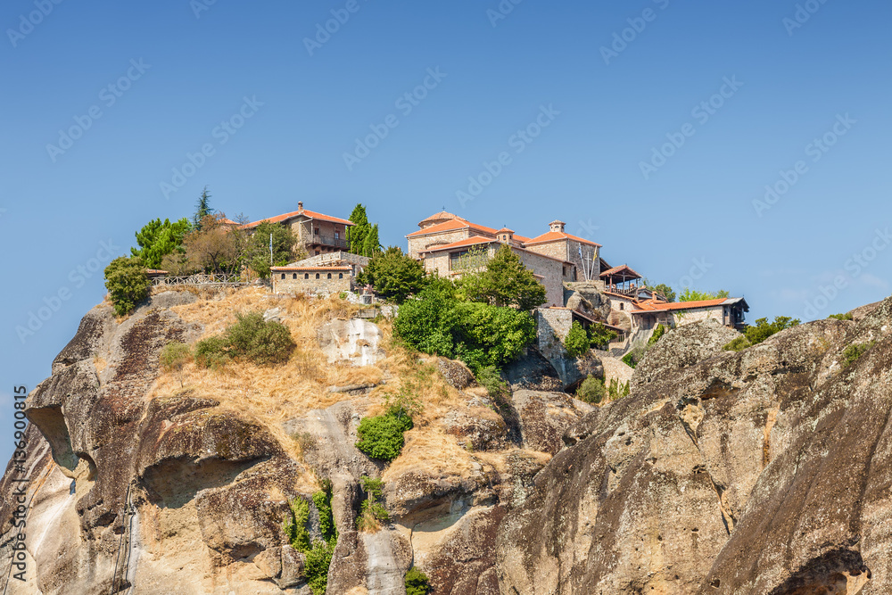 Sunny view of Meteora, Greece.