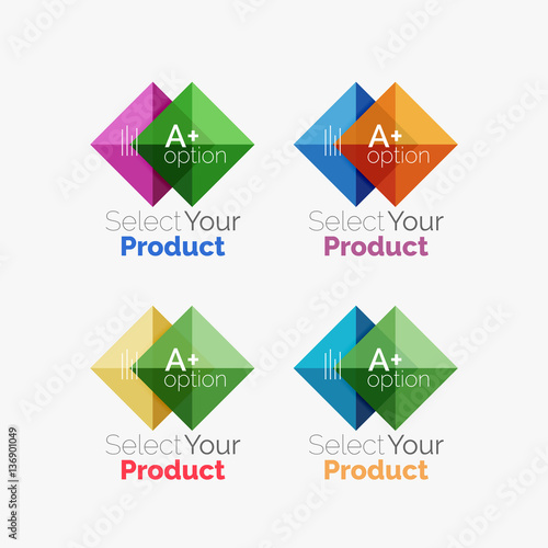 Free Download Set of square abstract background templates or infographics - GFXLoad