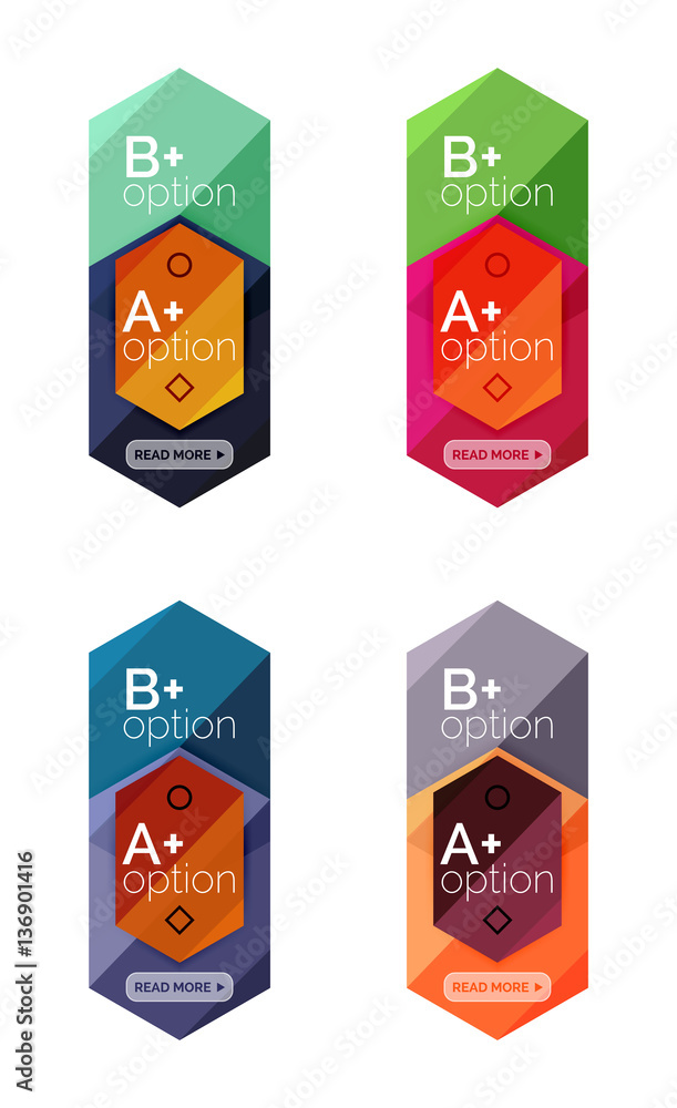 Geometric option infographic templates Geometric option infographic templates