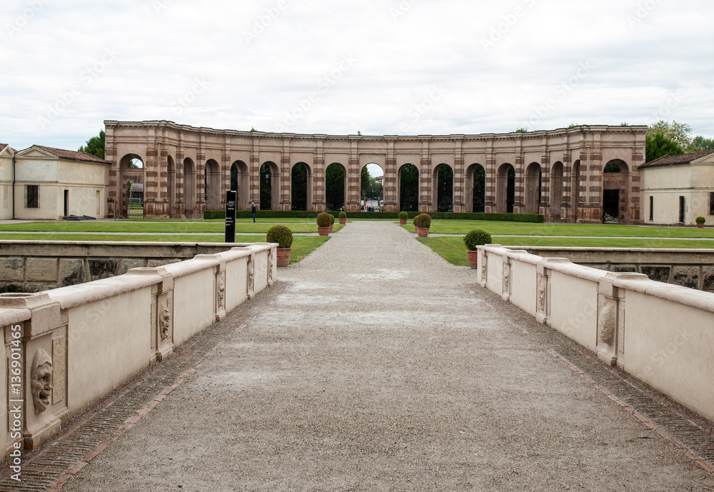   Palazzo Te in Mantua is a major tourist attraction. The  palace was  built in the mannerist architectural style  for Federico II Gonzaga, Marquess of Mantua. Italy
