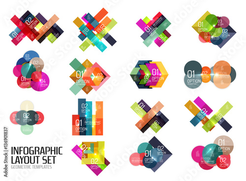 Set of buiness infographics templates