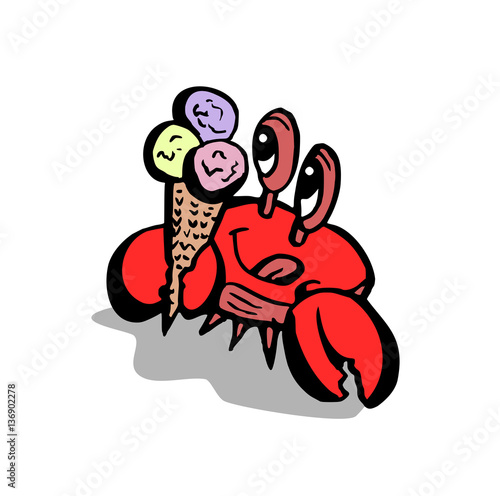 Krab met ijsje
