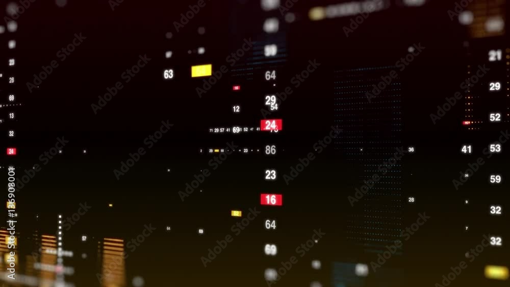 Digitally generated technologic background with numbers forming against abstract particle background representing computer processes Digitally generated technologic background with numbers forming against abstract particle background representing computer processes