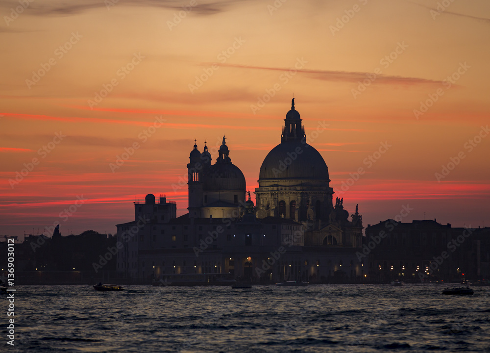  Santa Maria della Salute in Venice during sunset