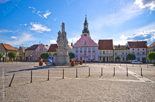 Town square of Rydzyna in Poland