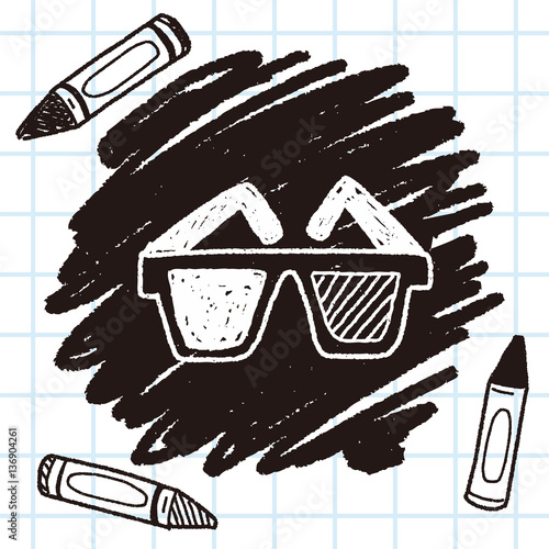 3d glasses doodle