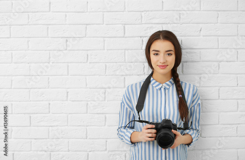 Beautiful young photographe...