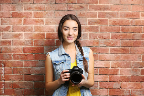 Beautiful young photographe...