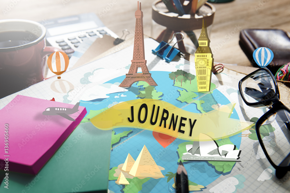 Fototapeta premium Journey Exploration Tour Travel Trek Vacation Concept