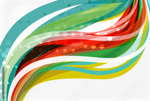 Colorful stripes on light background
