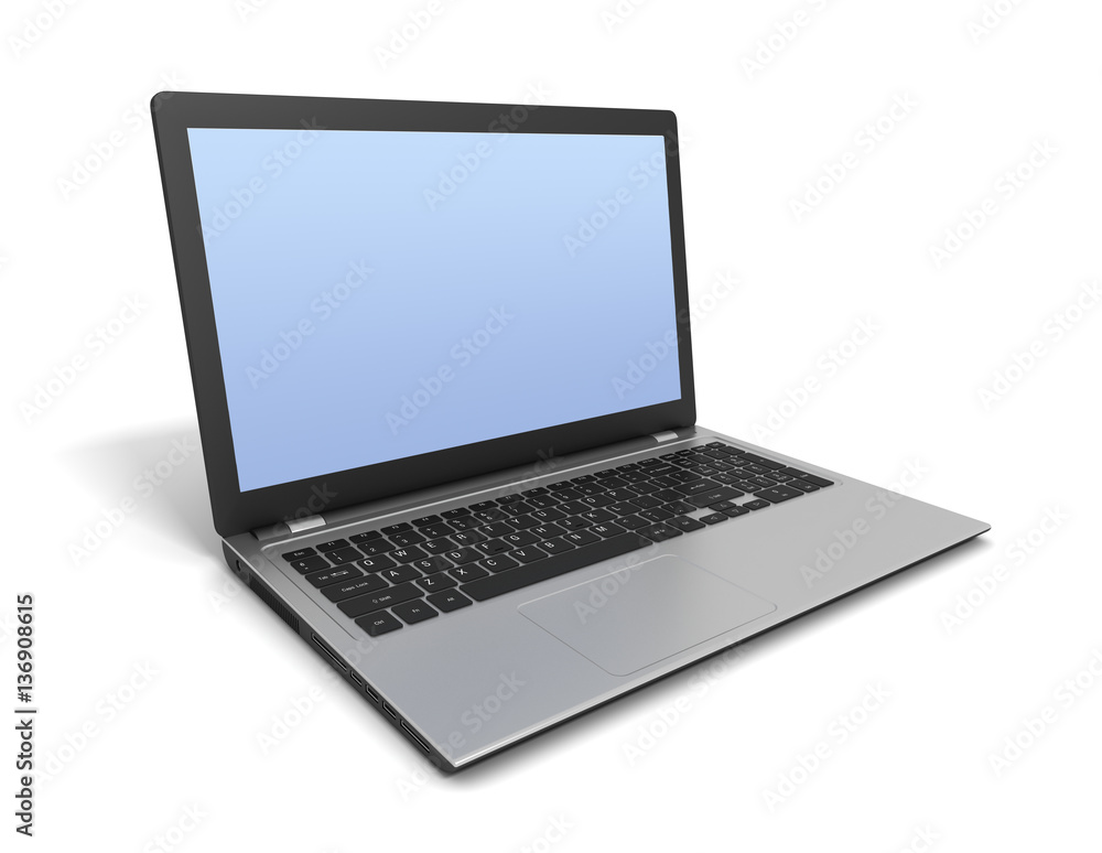laptop computer on white background laptop computer on white background