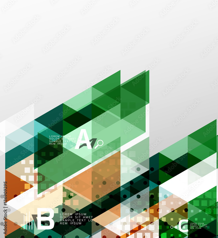 Vector triangle banner