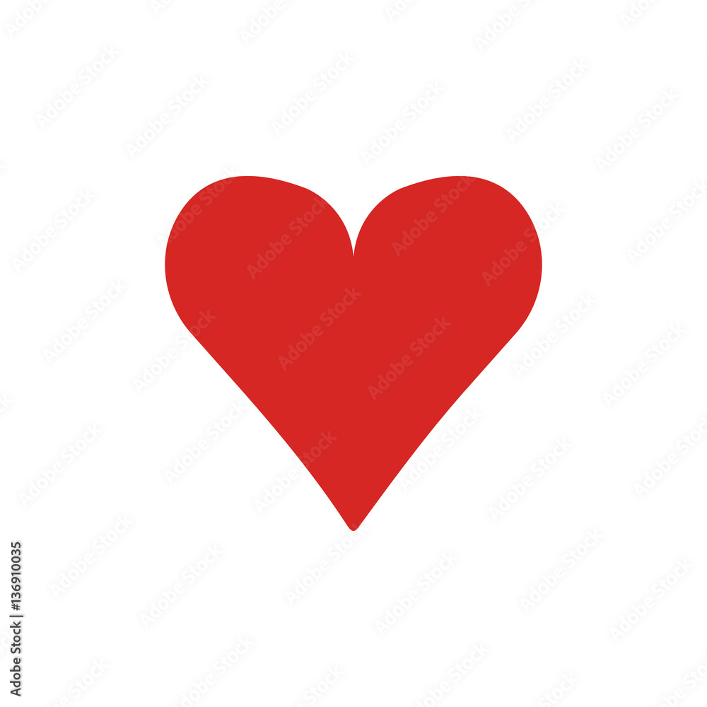 Flat heart vector