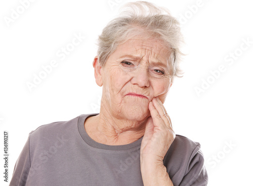 Elderly woman suffering fro...