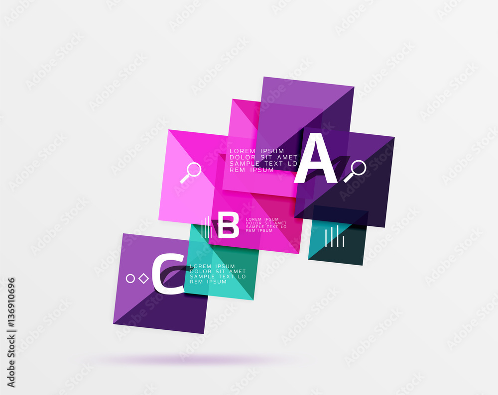 Geometric abstract background with option infographic Geometric abstract background with option infographic