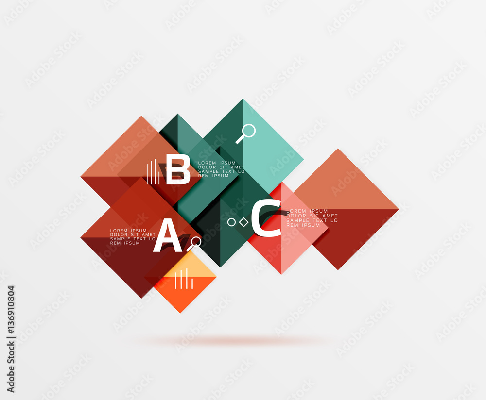 Geometric abstract background with option infographic Geometric abstract background with option infographic