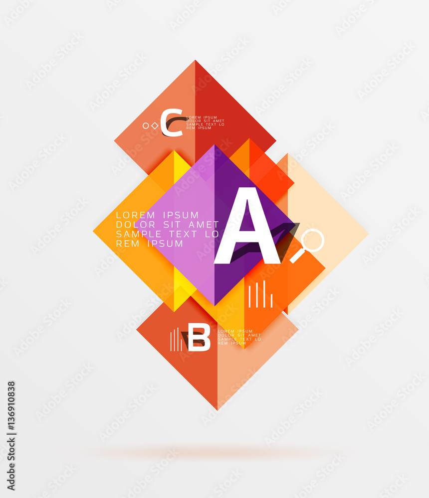 Geometric abstract background with option infographic Geometric abstract background with option infographic