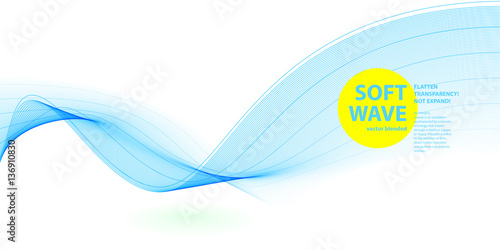 Abstract blue wave template