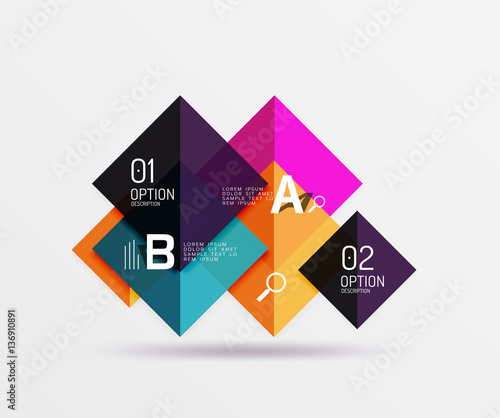 Free Download Modern flying square infographic - GFXLoad