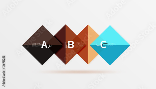 Free Download Modern flying square infographic - GFXLoad
