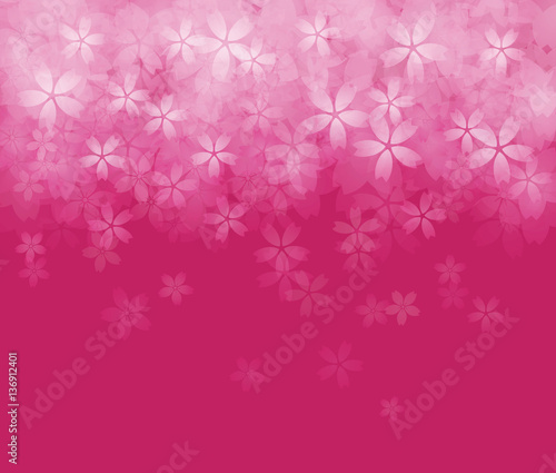 満開の桜の背景イラスト