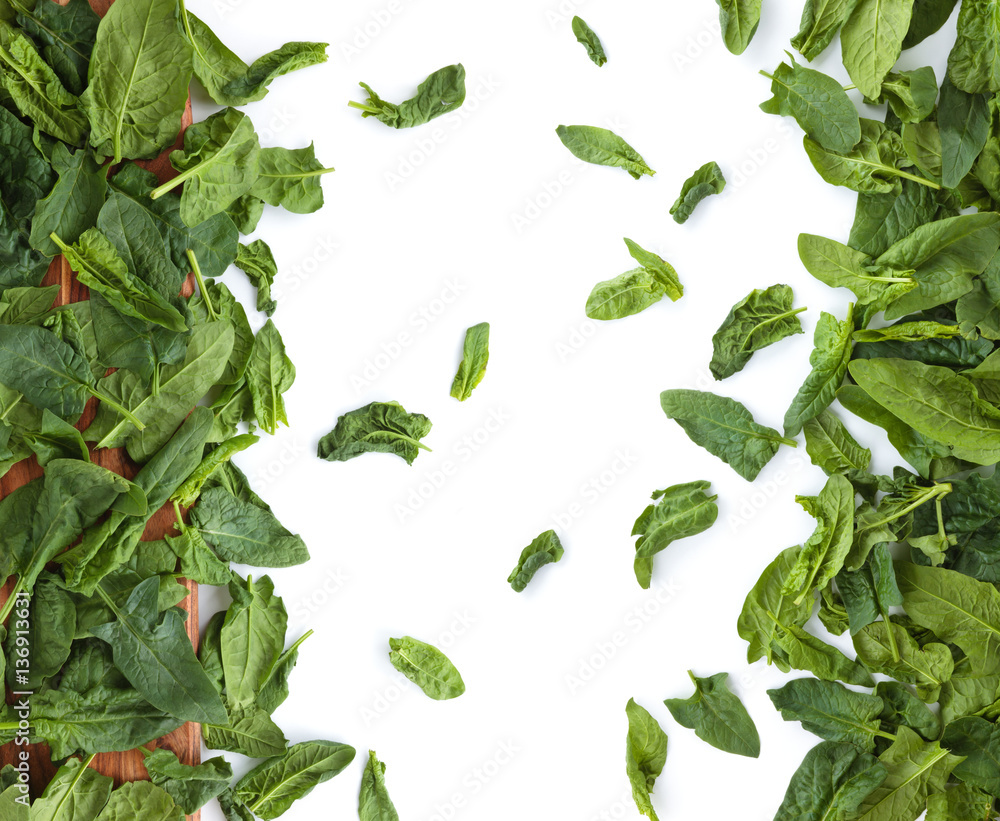 Fresh spinach leaves. Fresh spinach leaves.