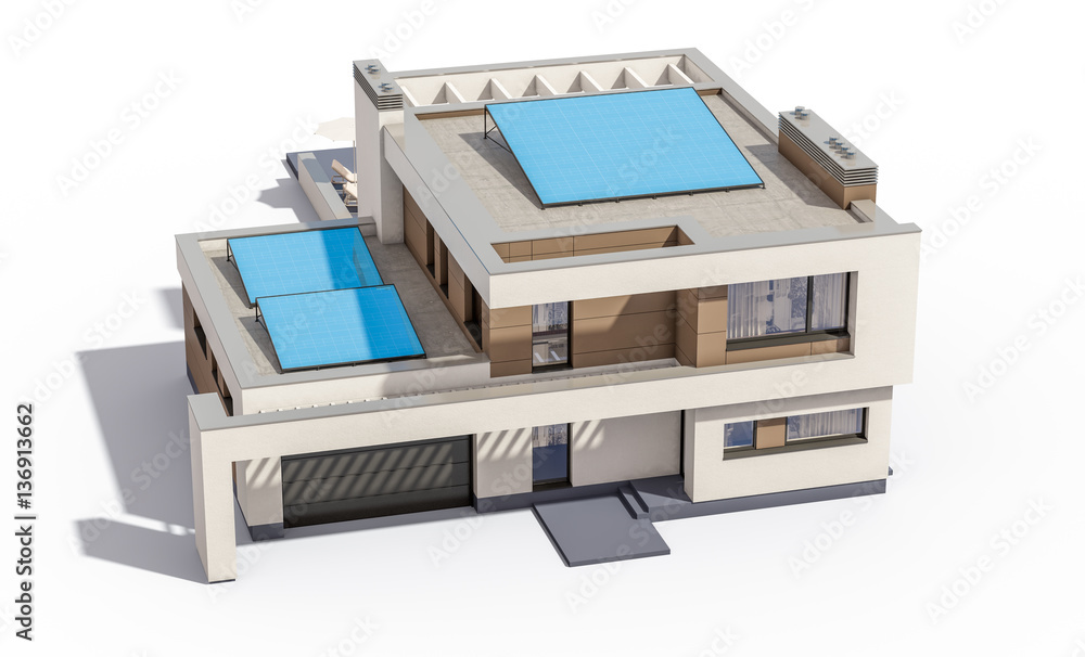3d rendering of modern cozy house 3d rendering of modern cozy house