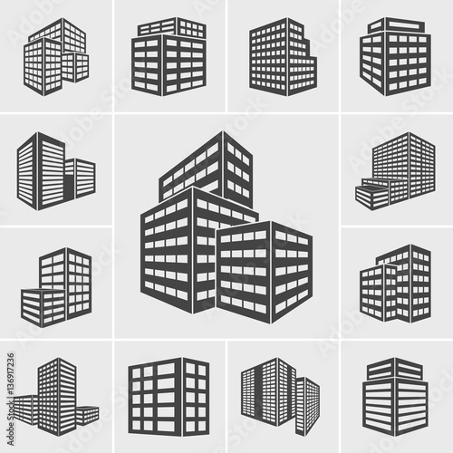 Building Icons Vector