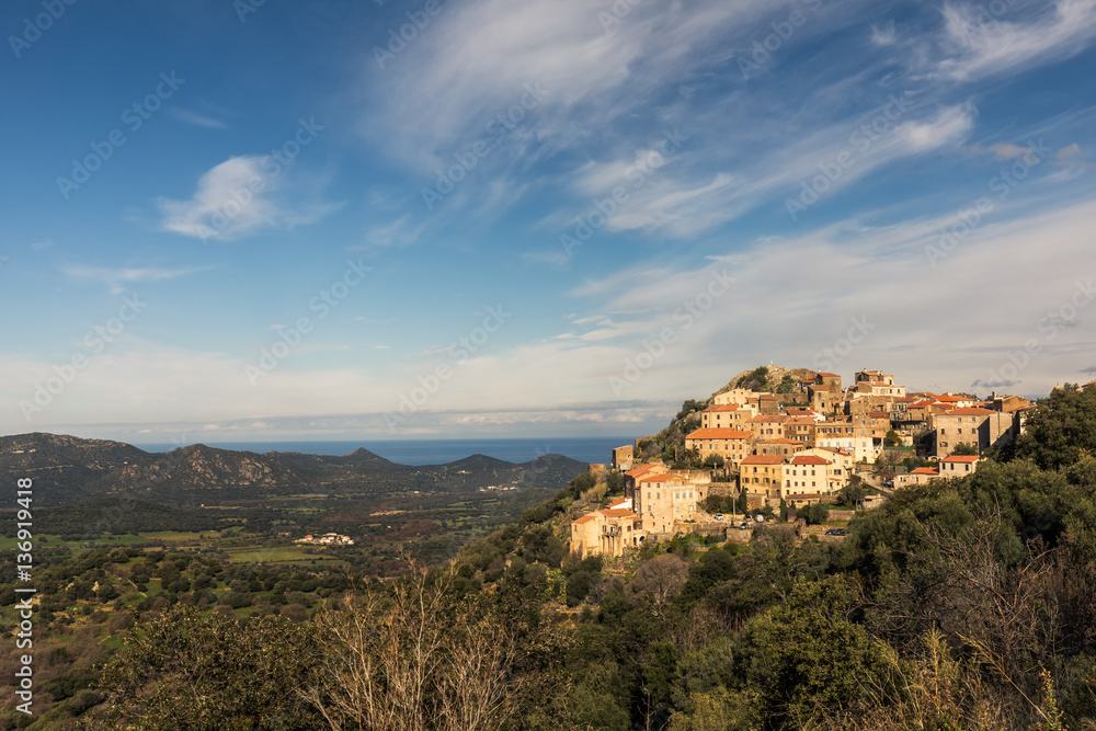 The mountain village of Belgodere in Balagne region of Corsica