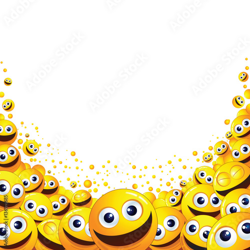 Funny Smiley Background. Ready for Text and Design