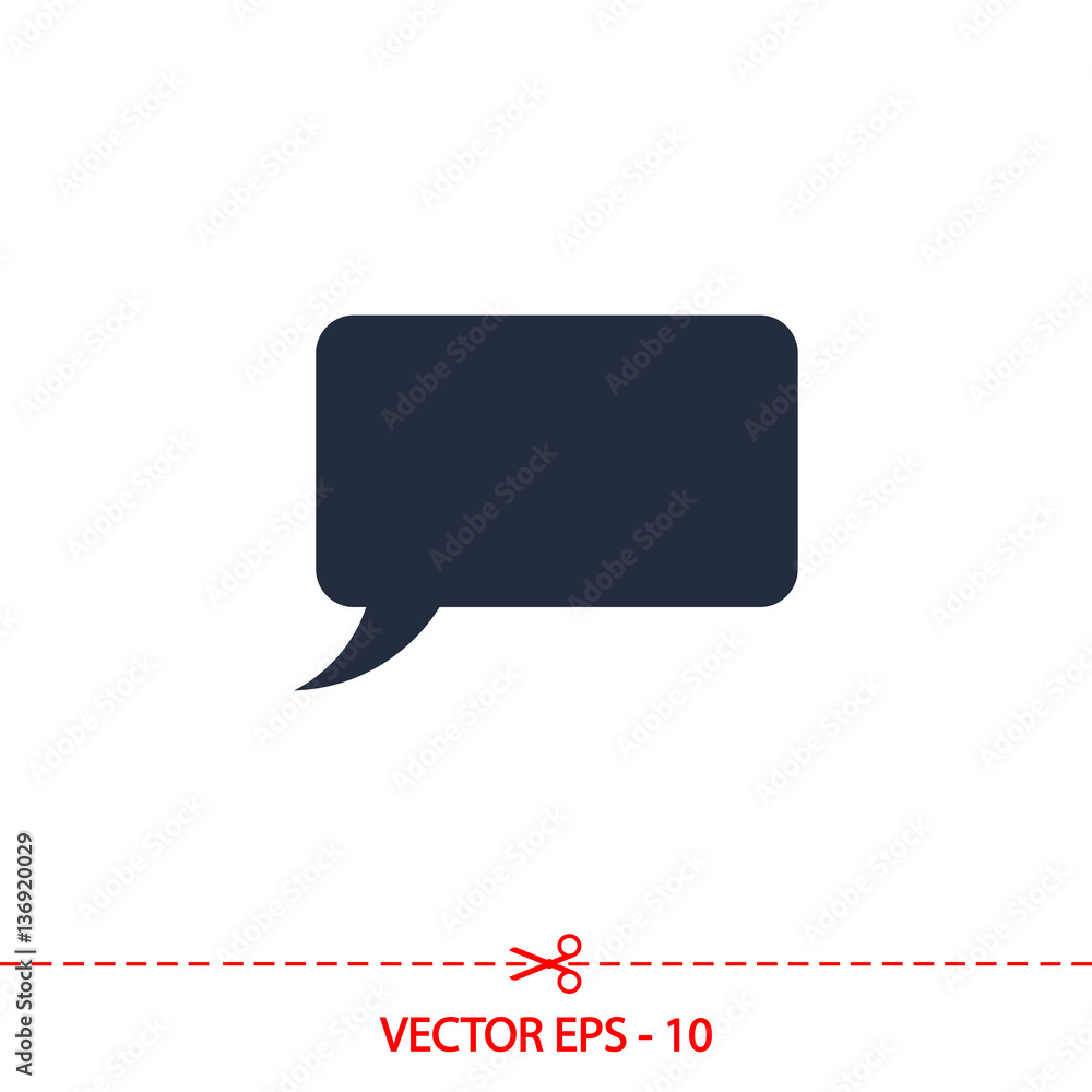 Naklejka premium Speech bubble icons black icon, vector illustration. Flat design style