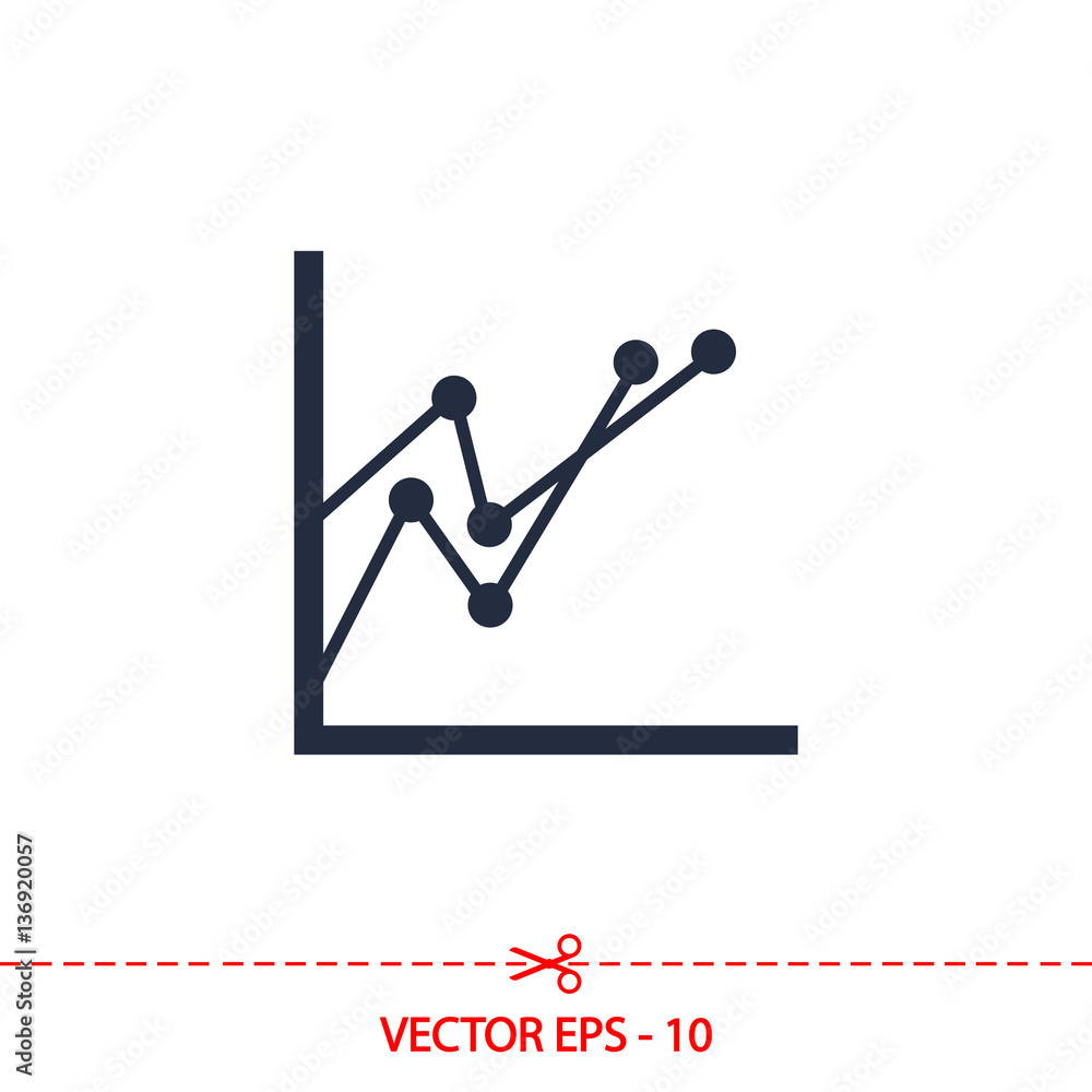 Infographic, chart icon, vector illustration. Flat design style Infographic, chart icon, vector illustration. Flat design style