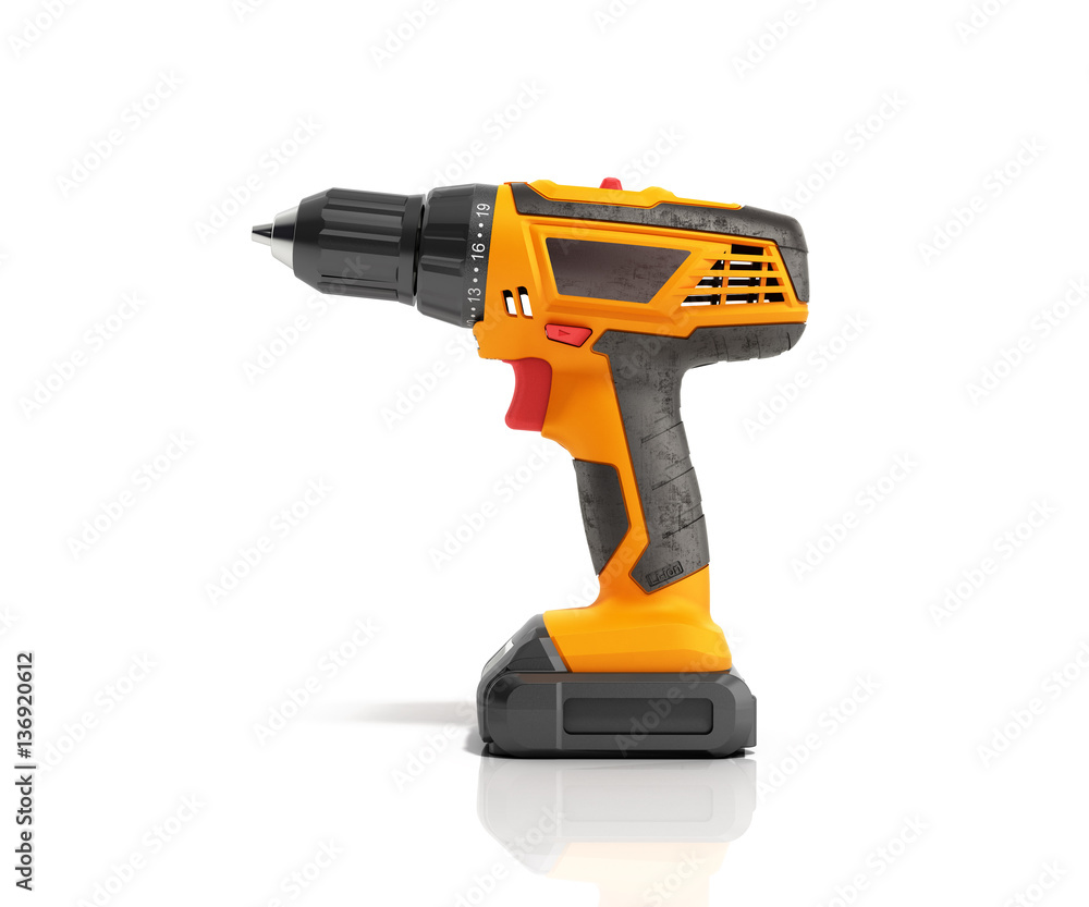 combi drill impact drill and screw driver isolated on white back combi drill impact drill and screw driver isolated on white back