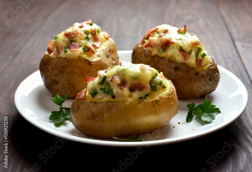 Baked stuffed potatoes