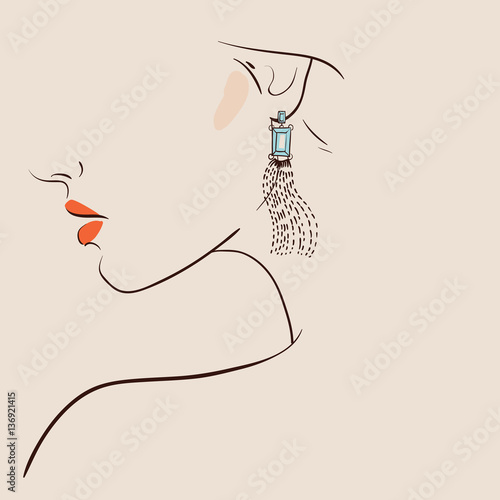 Beautiful woman wearing earrings