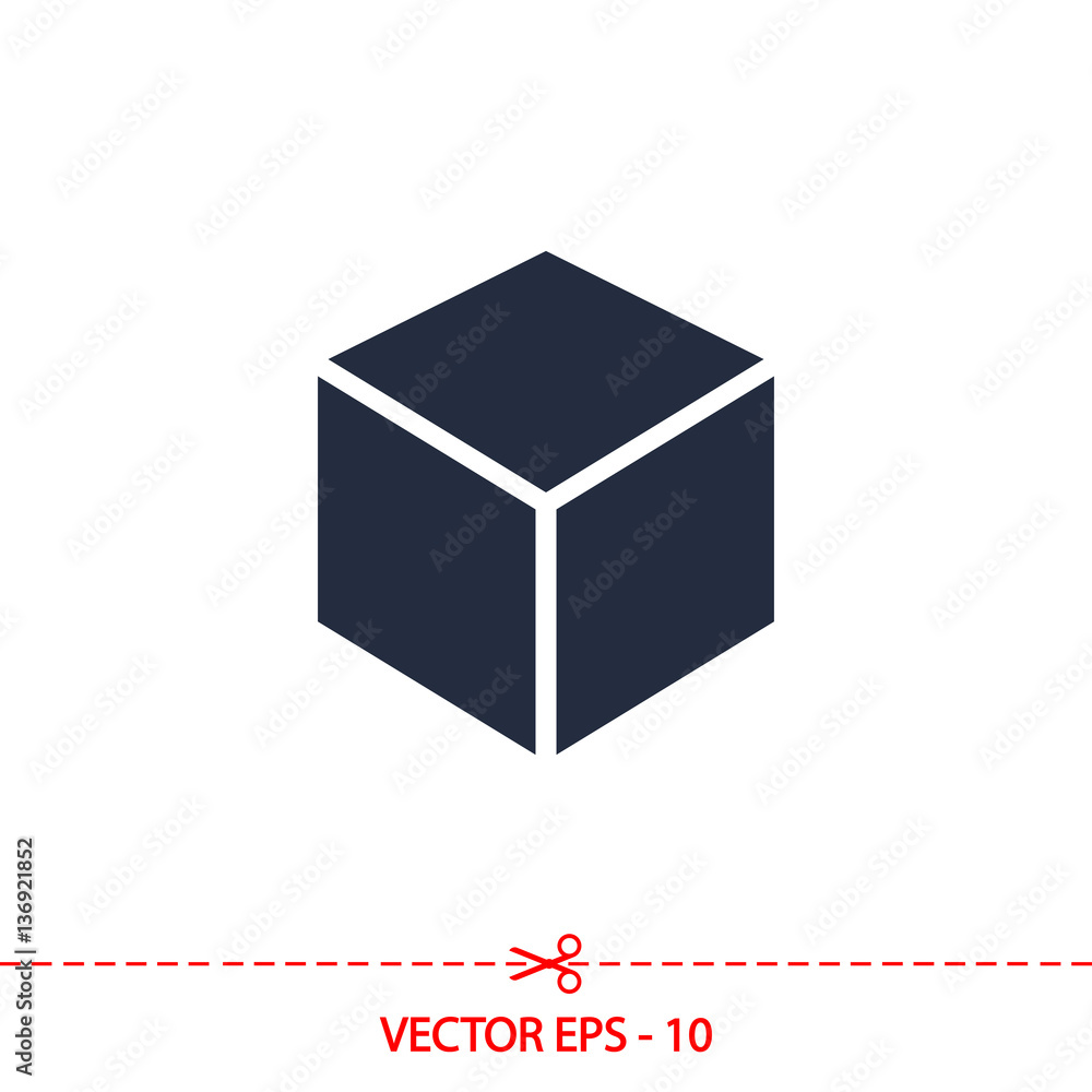 3d cube logo design icon, vector illustration. Flat design style 3d cube logo design icon, vector illustration. Flat design style