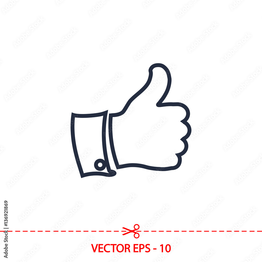 LIKE icon , vector illustration. Flat design style LIKE icon , vector illustration. Flat design style