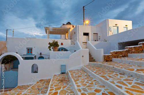 Obraz na płótnie Street in Chora village on Anafi island.