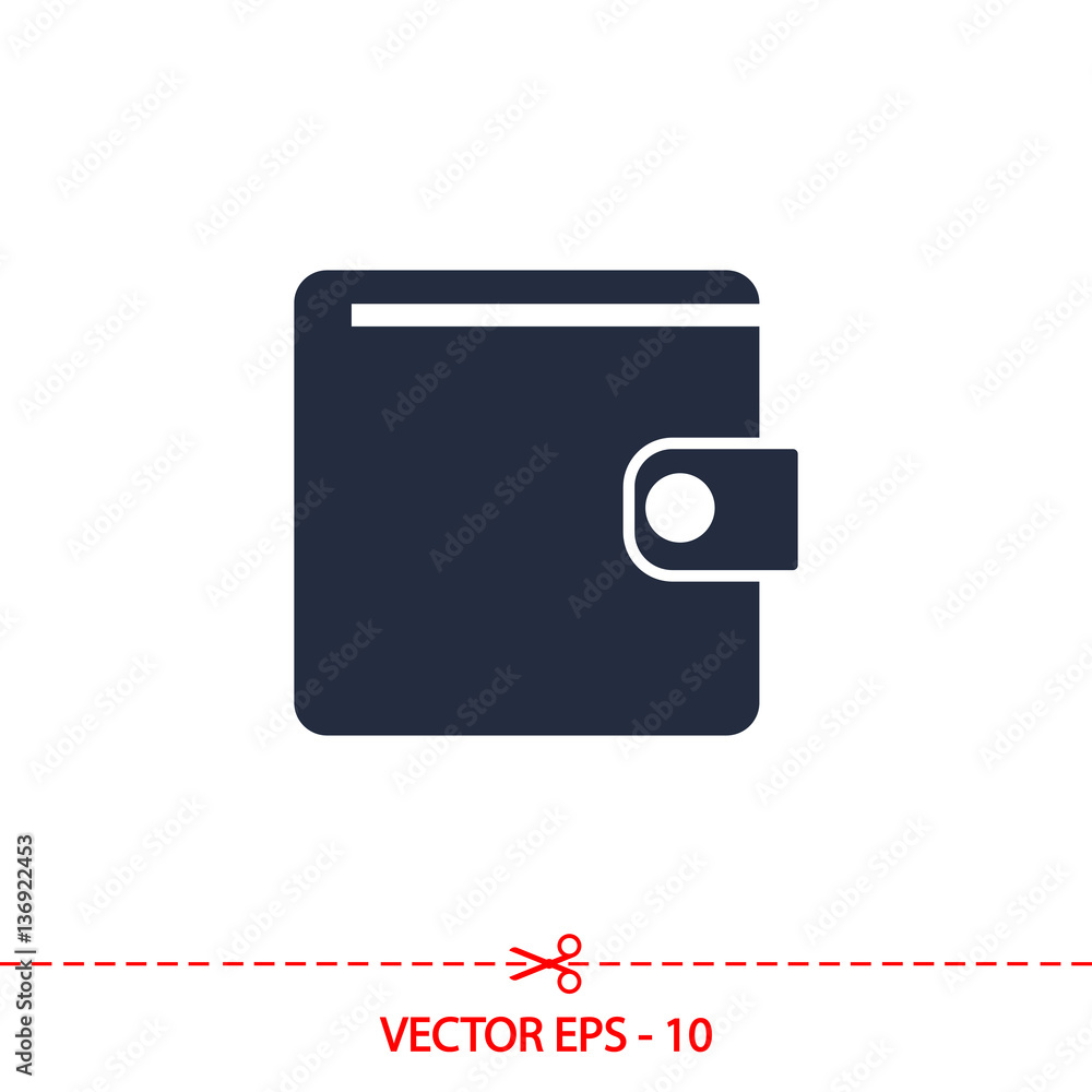 wallet icon, vector illustration. Flat design style wallet icon, vector illustration. Flat design style