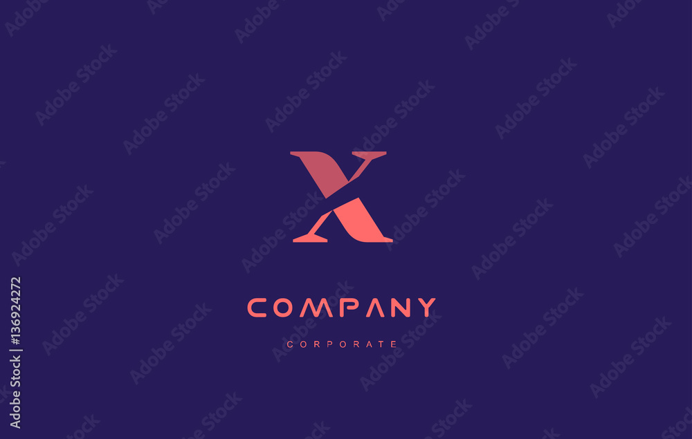 Fototapeta premium x company small letter logo icon design
