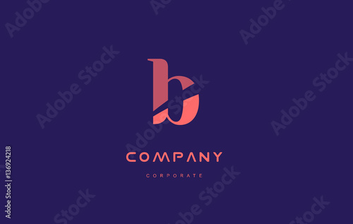 b company small letter logo icon design