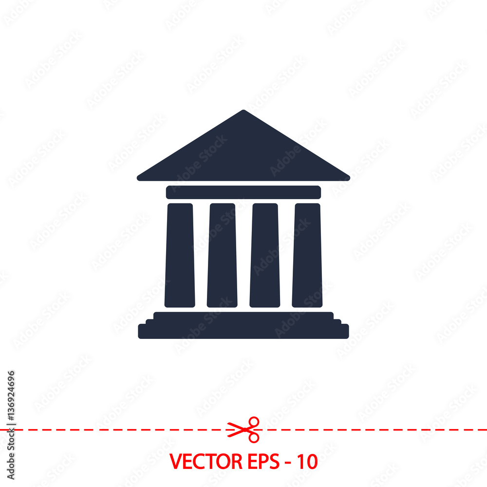 Historical building icon, vector illustration. Flat design style Historical building icon, vector illustration. Flat design style