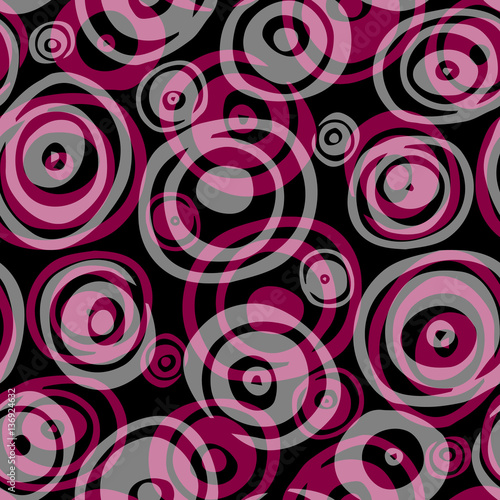 Seamless vector pattern of the graphic images of the circle. Handmade. Green shades. Vanguard. It can be used for packaging, invitations, greeting cards, textiles, fabrics, etc.