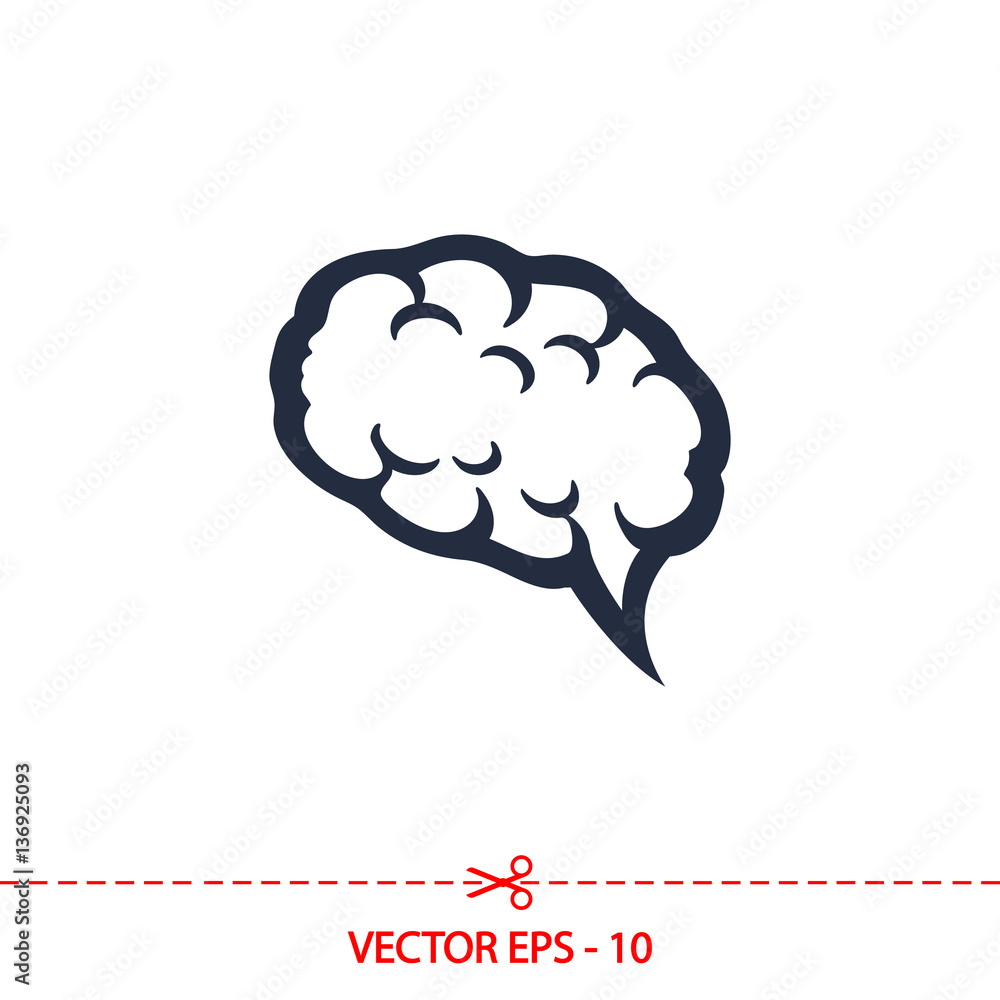 brain icon, vector illustration. Flat design style brain icon, vector illustration. Flat design style