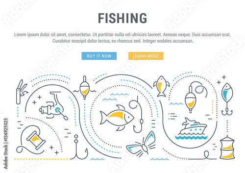 Website Banner and Landing Page Fishing