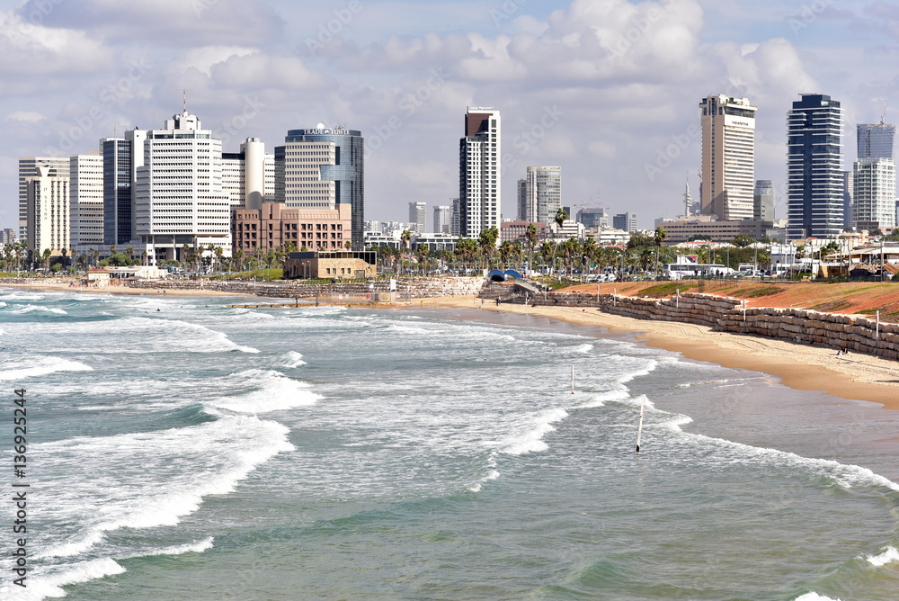 Tel Aviv Coastline as viewed from Jaffa in the South