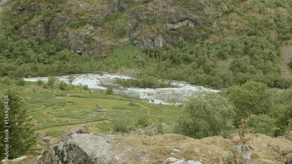 Mountain river. View from the top, Norway Mountain river. View from the top, Norway