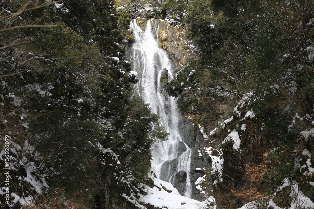 Obraz premium 神庭の滝の雪景色