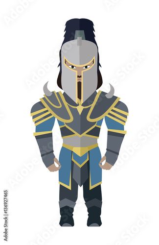 Fantasy Knight Character Vector Illustration. 